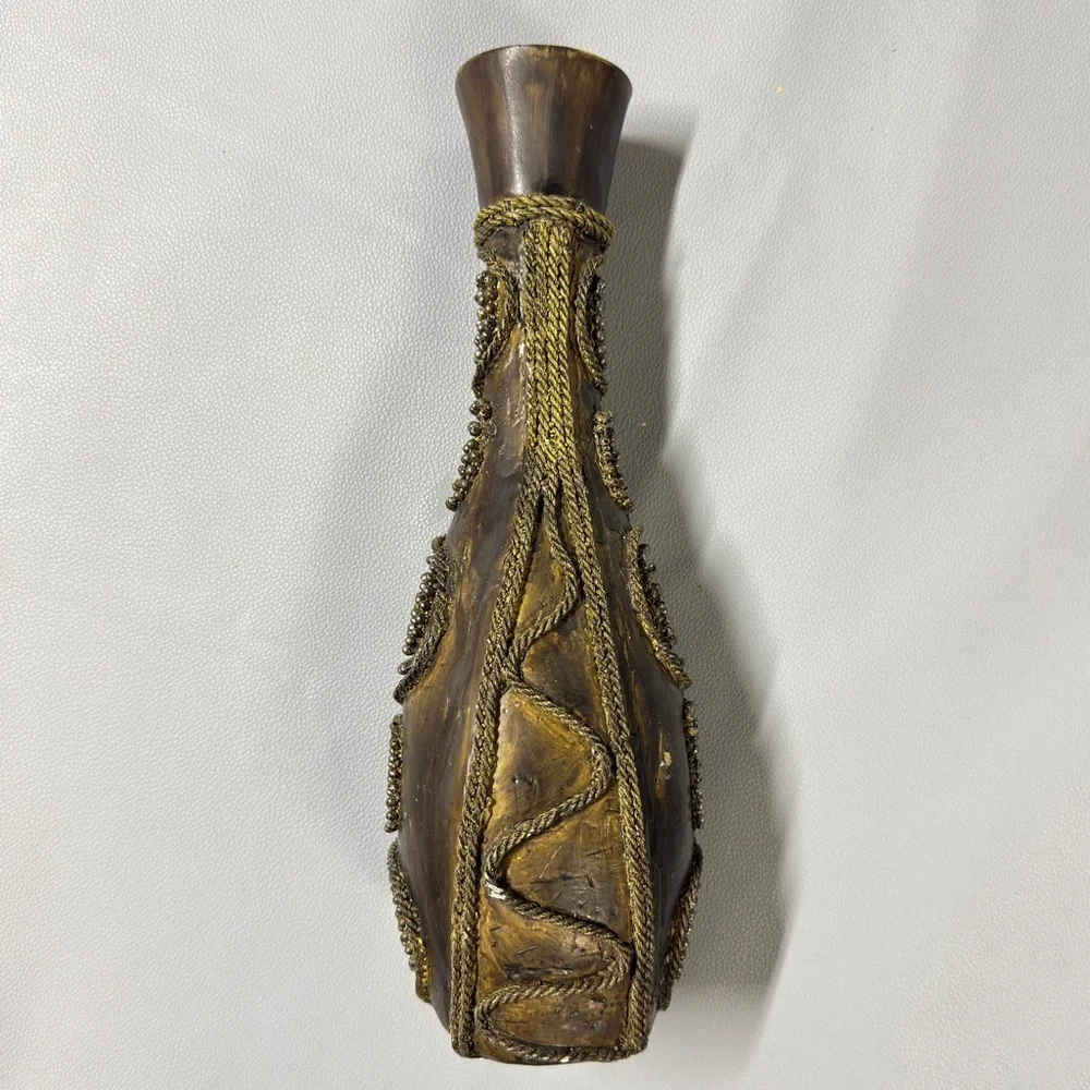Carved Wooden Decorative Vase